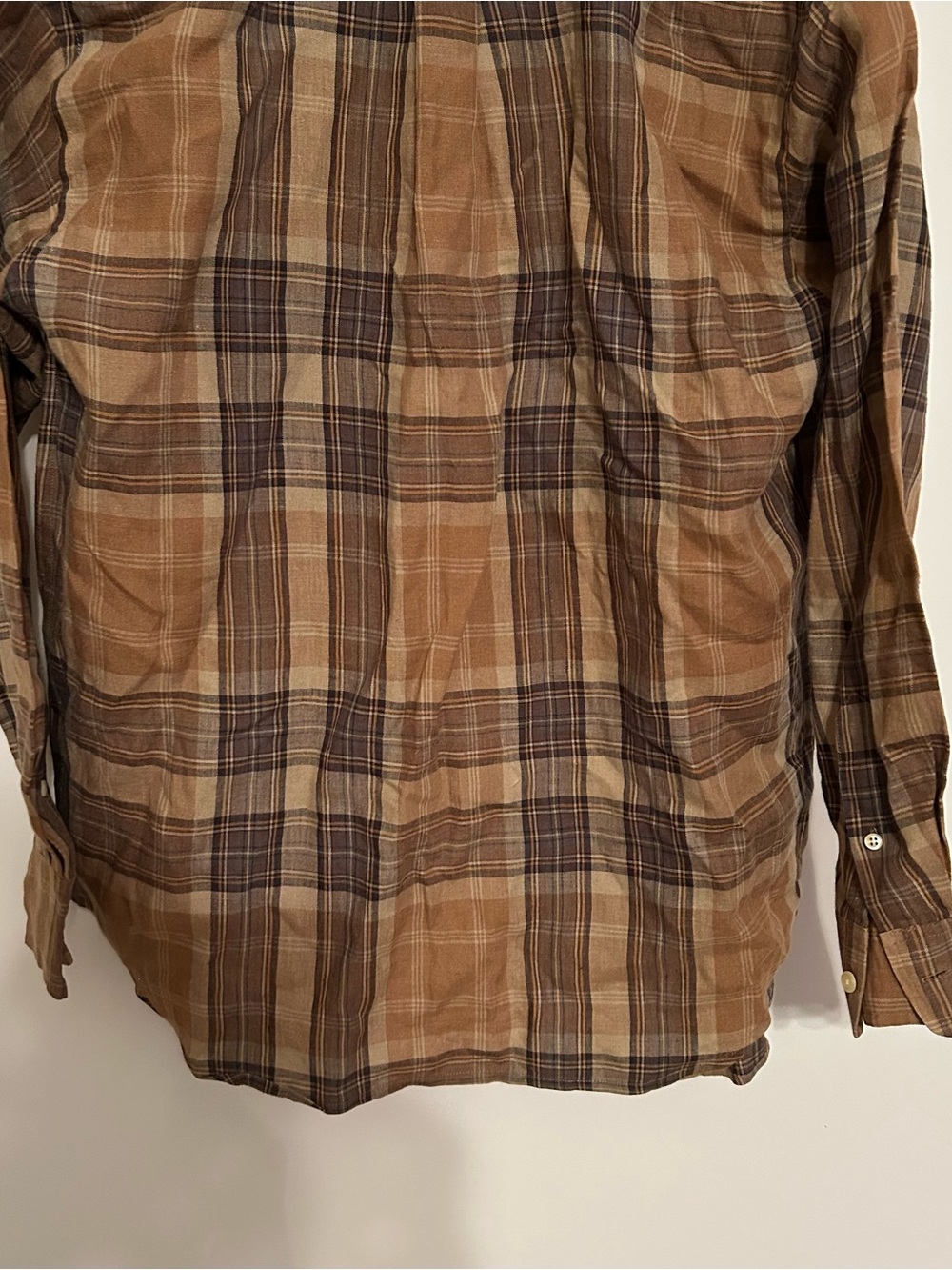 Lauren Ralph Lauren Tan and Brown Plaid Button-Down Shirt - Picture 10 of 10